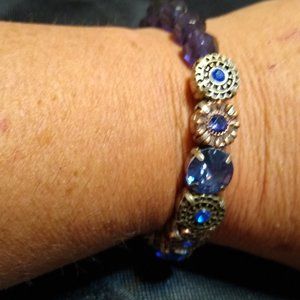 Blue beaded bracelet